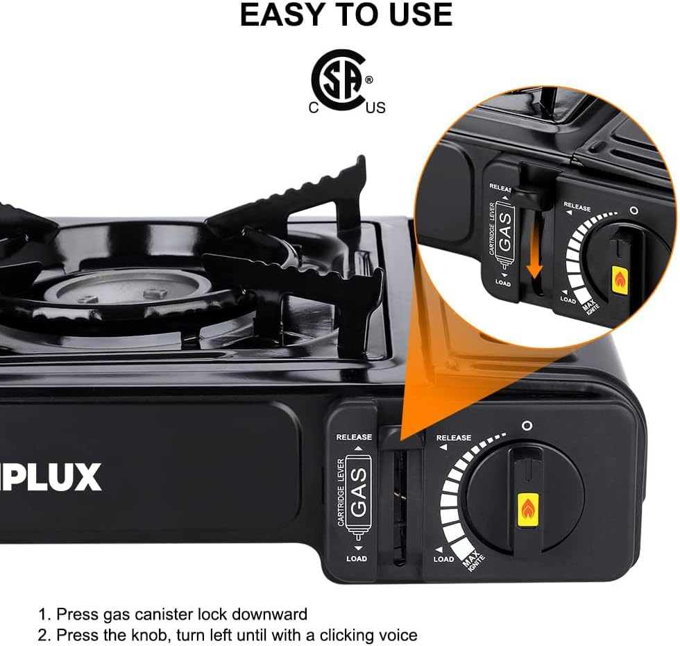 Camplux Dual Fuel Propane & Butane Stove with Carrying Case, Portable Camping Stoves with CSA Certification - Image 4
