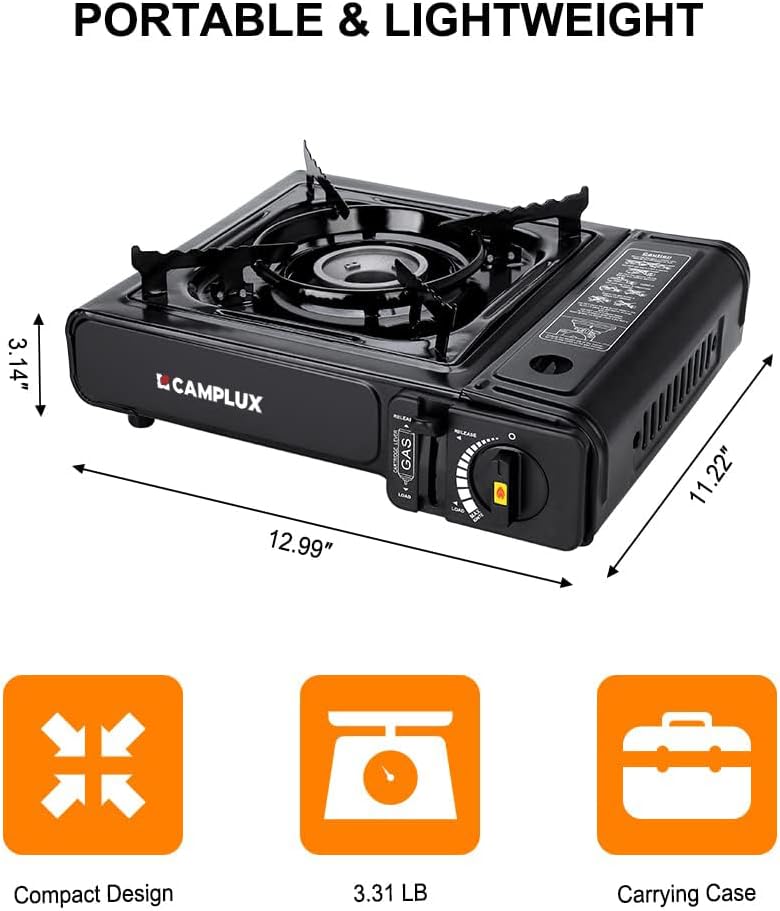 Camplux Dual Fuel Propane & Butane Stove with Carrying Case, Portable Camping Stoves with CSA Certification - Image 6