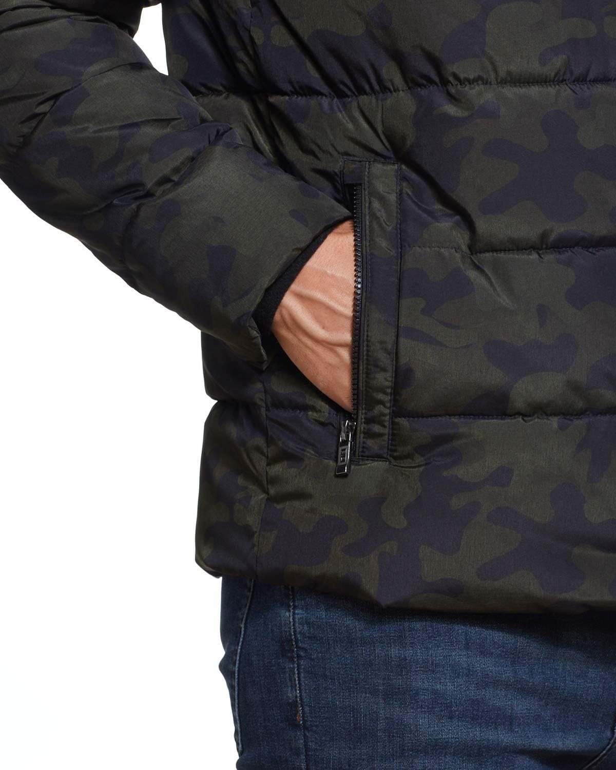 Hooded Puffer Jacket for Men - Water Resistant Bubble Coat for Men | Puffy Alternative Down Jacket - Image 4