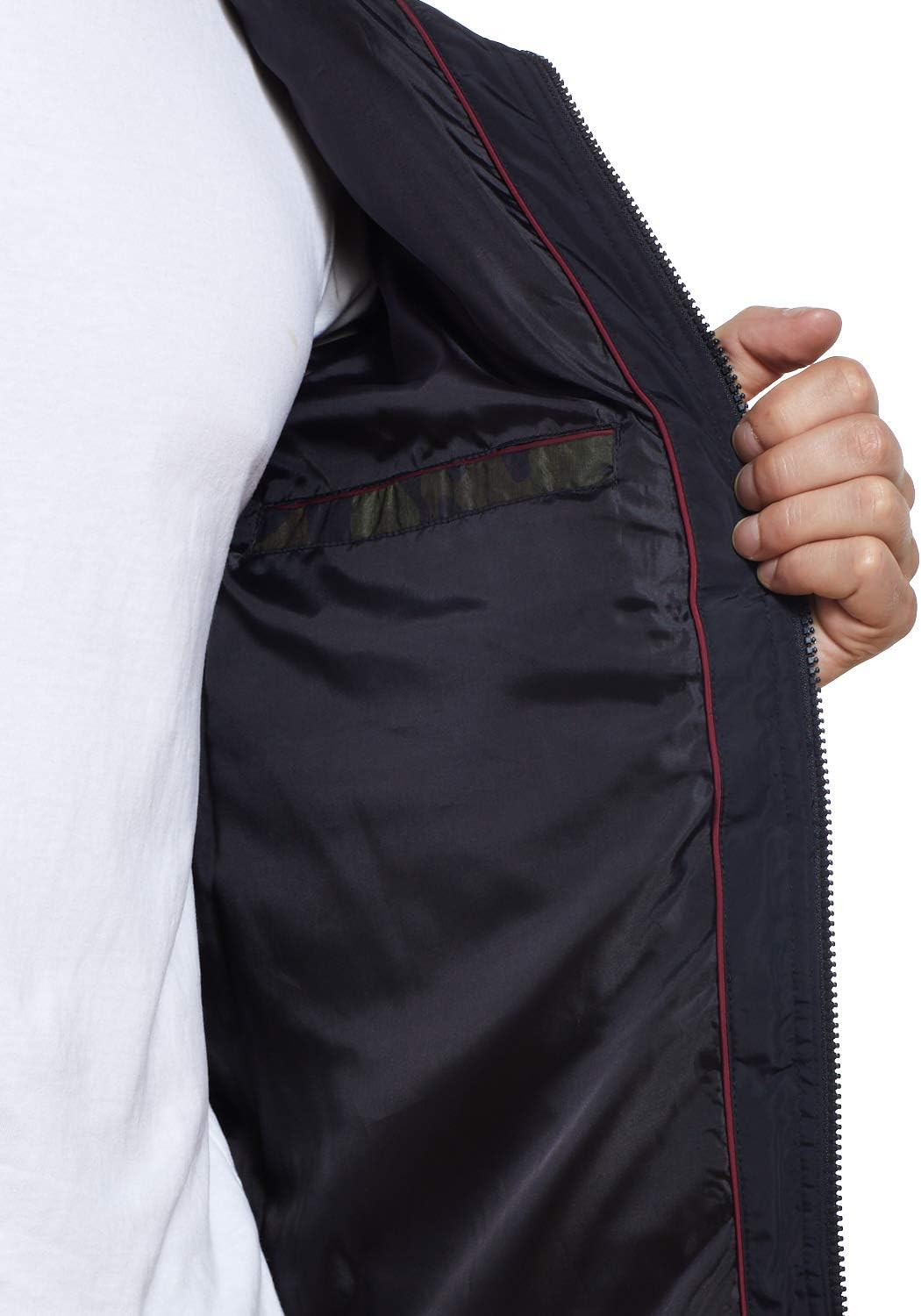 Hooded Puffer Jacket for Men - Water Resistant Bubble Coat for Men | Puffy Alternative Down Jacket - Image 5