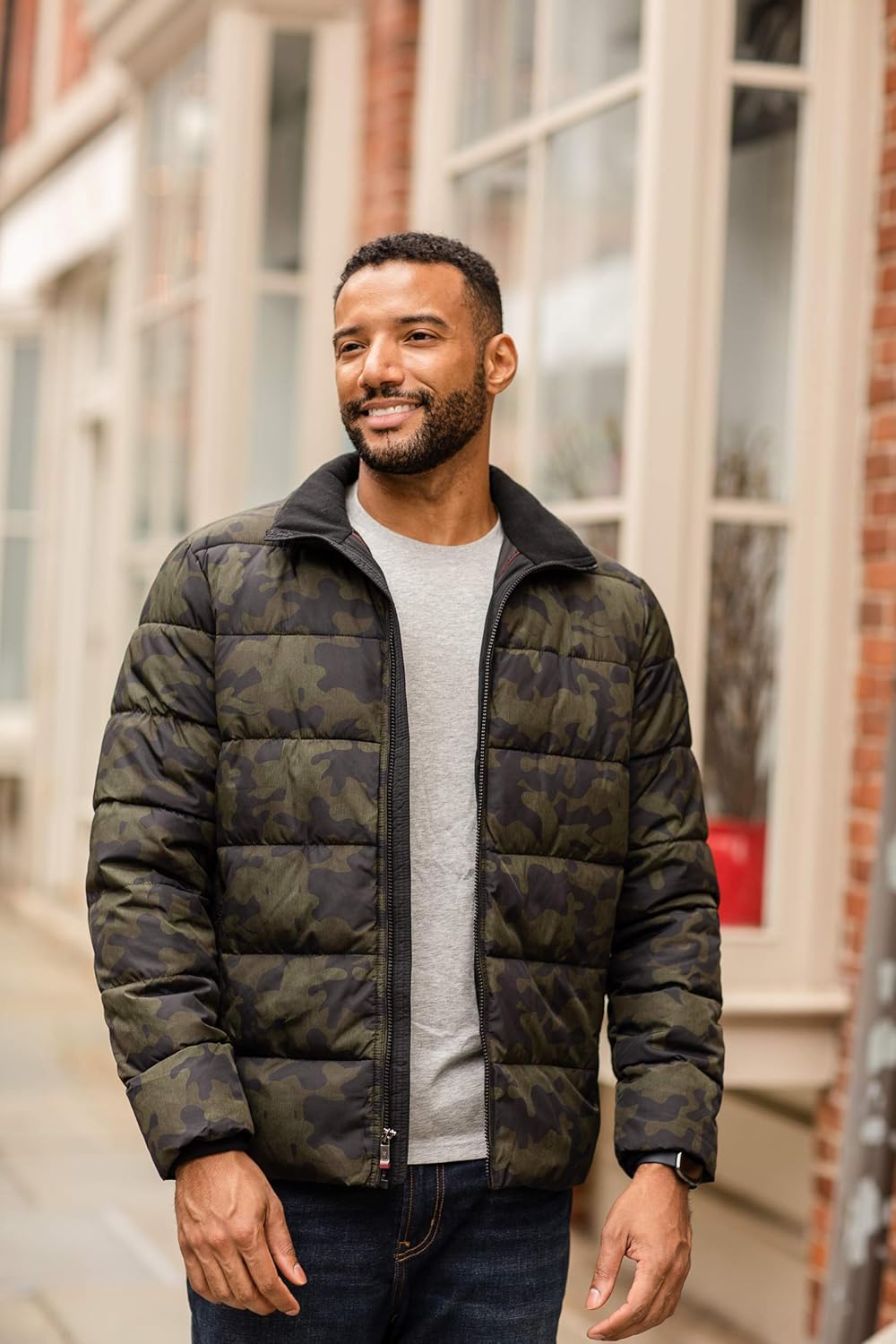 Hooded Puffer Jacket for Men - Water Resistant Bubble Coat for Men | Puffy Alternative Down Jacket - Image 6